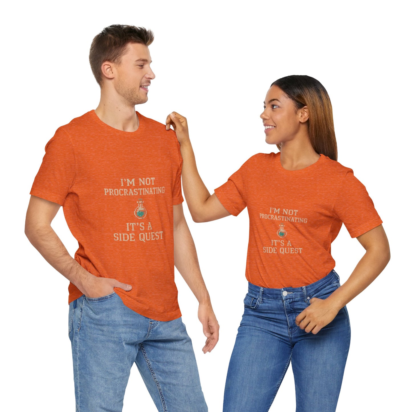 Unisex Side Quest Procrastination Tee, Side Quest Shirt, Gamer T-Shirt, Novelty Gift Tee, Casual Wear, Colorful Short Sleeve Top