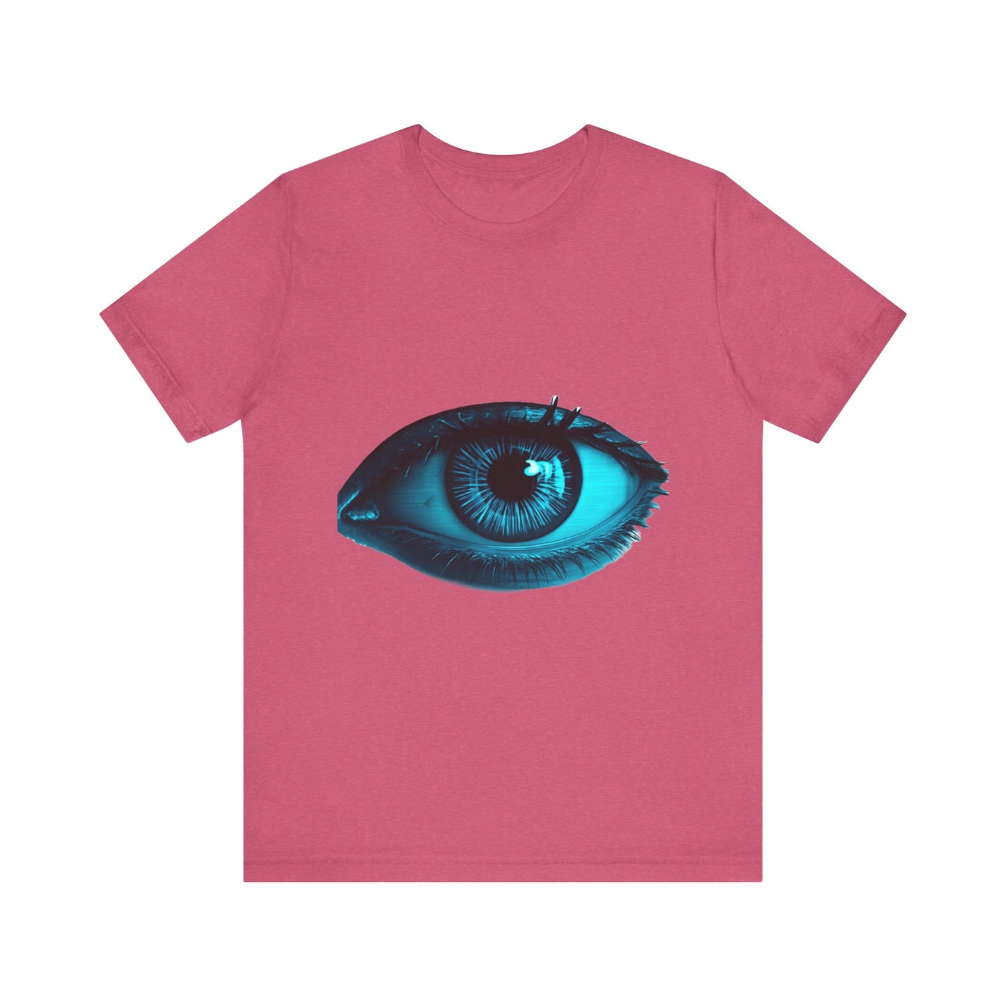 Distorted Cybernetic Gaze Eye-Catching Unisex Tee: Unique Graphic Tee, Perfect for Casual Wear, Eye Design Shirt, Trendy Gift, Statement Fashion