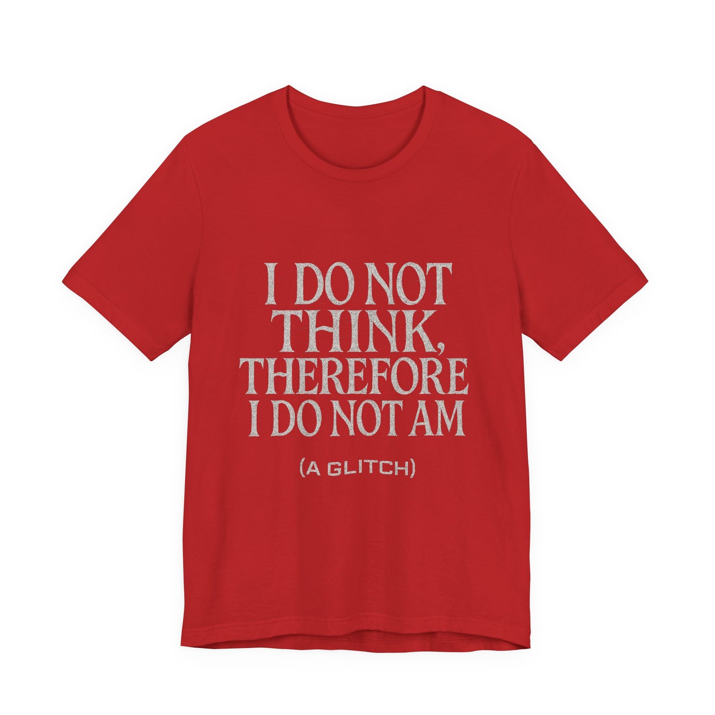 Philosophical Tee - Glitch Existential Unisex Jersey