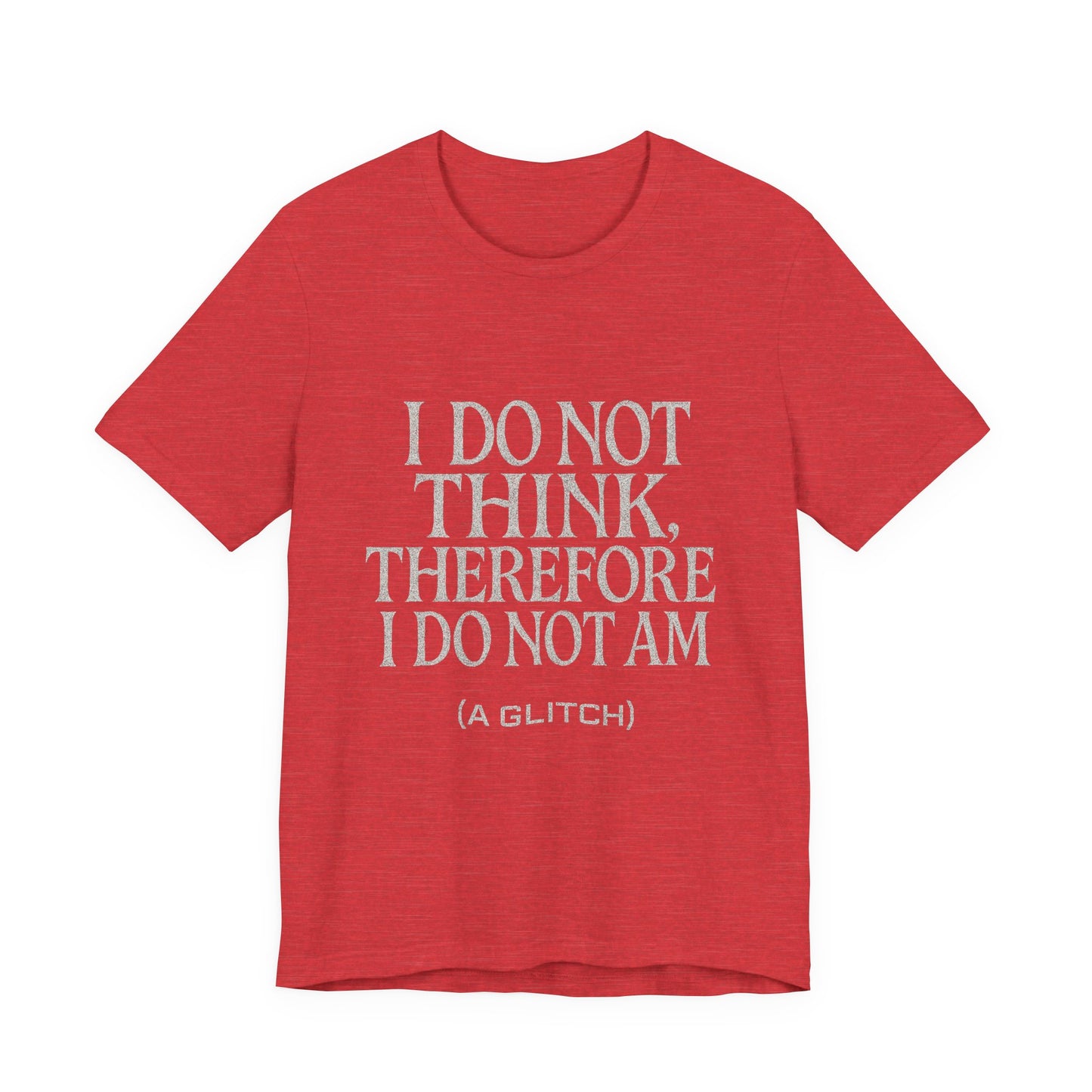 Philosophical Tee - Glitch Existential Unisex Jersey