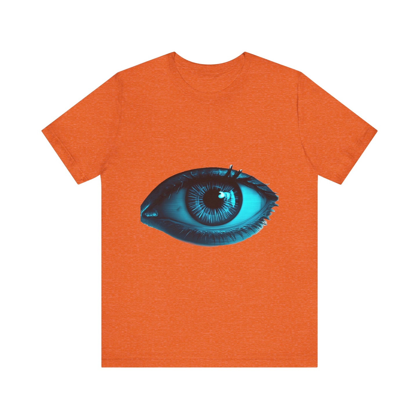 Distorted Cybernetic Gaze Eye-Catching Unisex Tee: Unique Graphic Tee, Perfect for Casual Wear, Eye Design Shirt, Trendy Gift, Statement Fashion