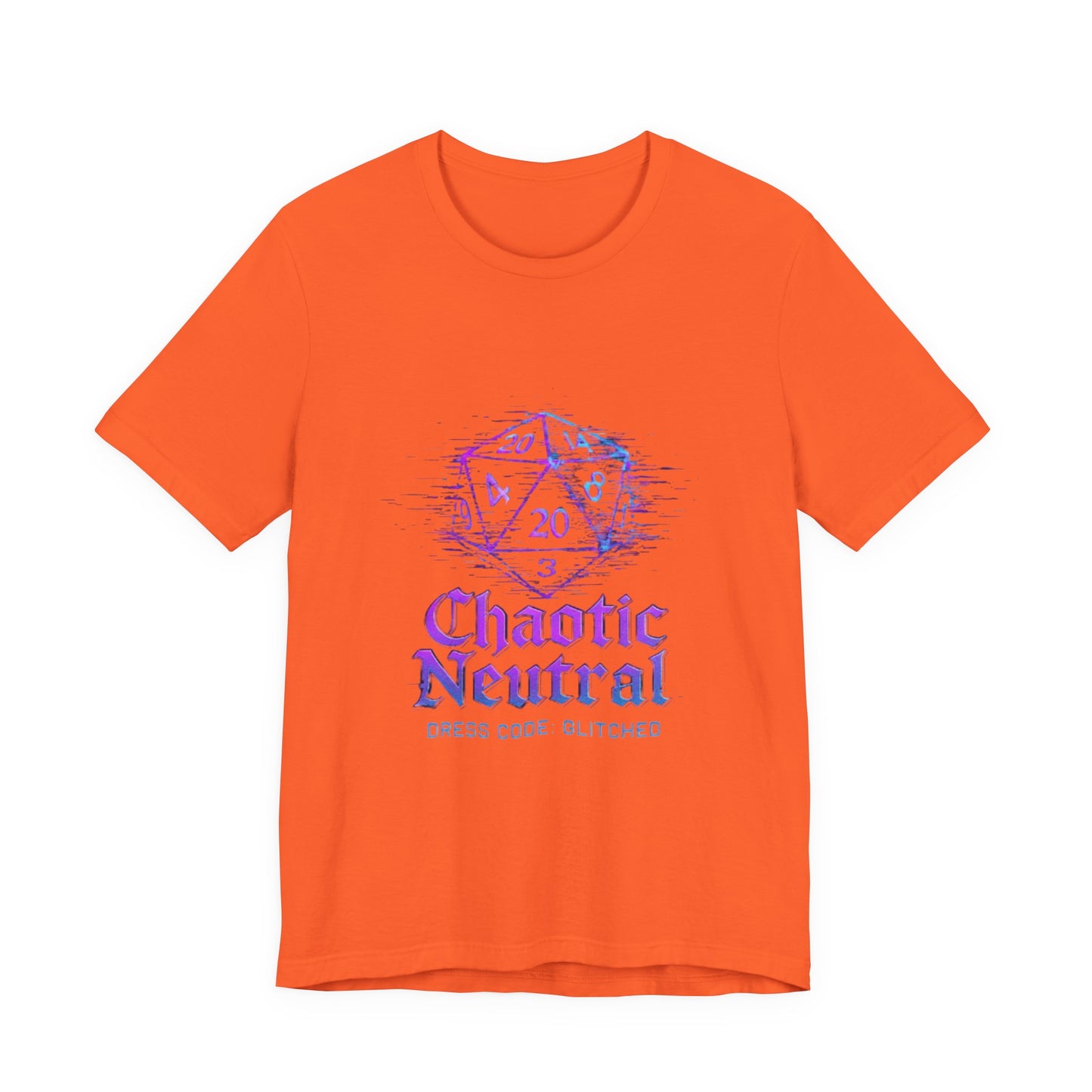Chaotic Neutral (Glitched) Unisex Tee, Fun Graphic T-Shirt, Gamer Apparel, Roleplaying Shirt, Dungeons & Dragons Gift, Casual Wear