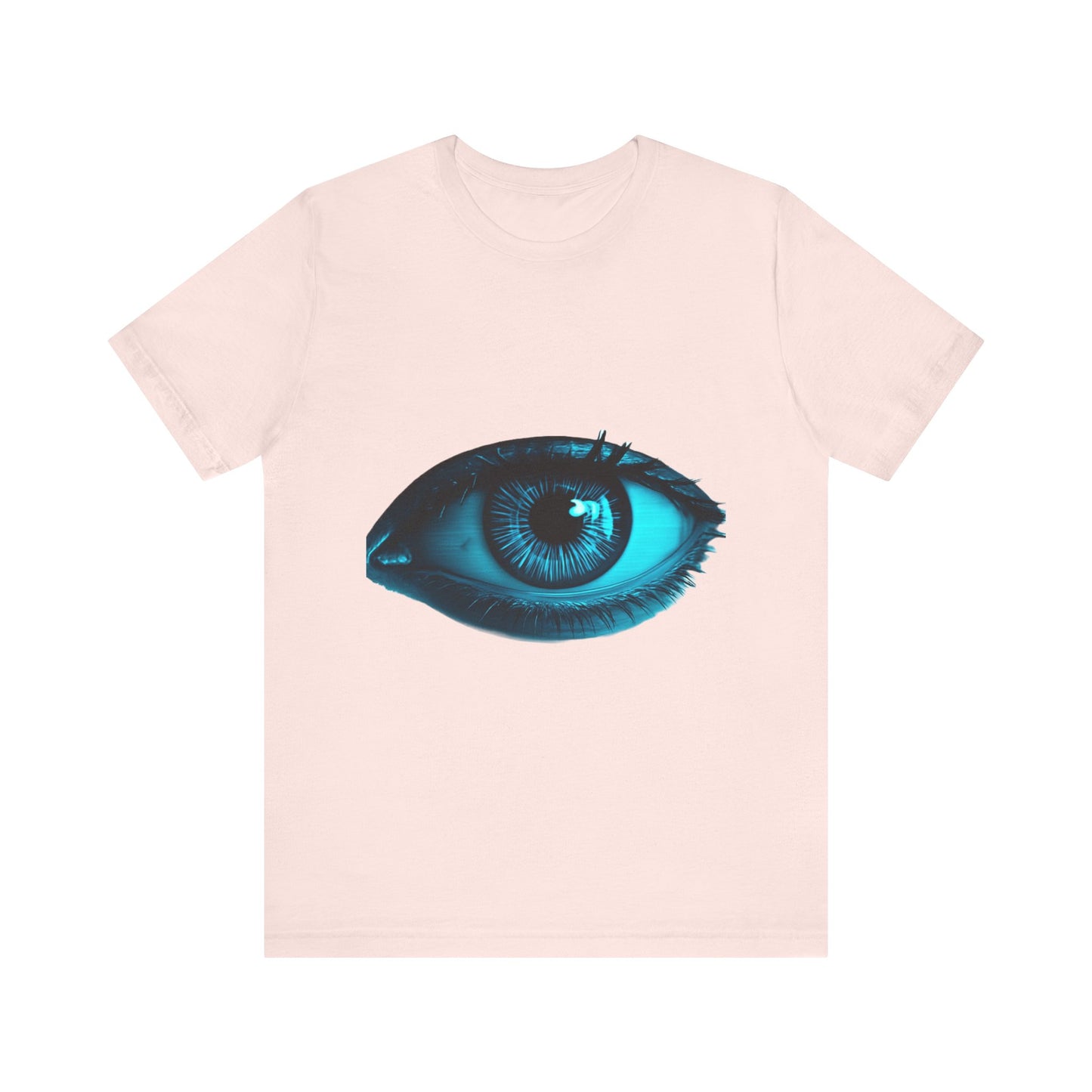 Distorted Cybernetic Gaze Eye-Catching Unisex Tee: Unique Graphic Tee, Perfect for Casual Wear, Eye Design Shirt, Trendy Gift, Statement Fashion