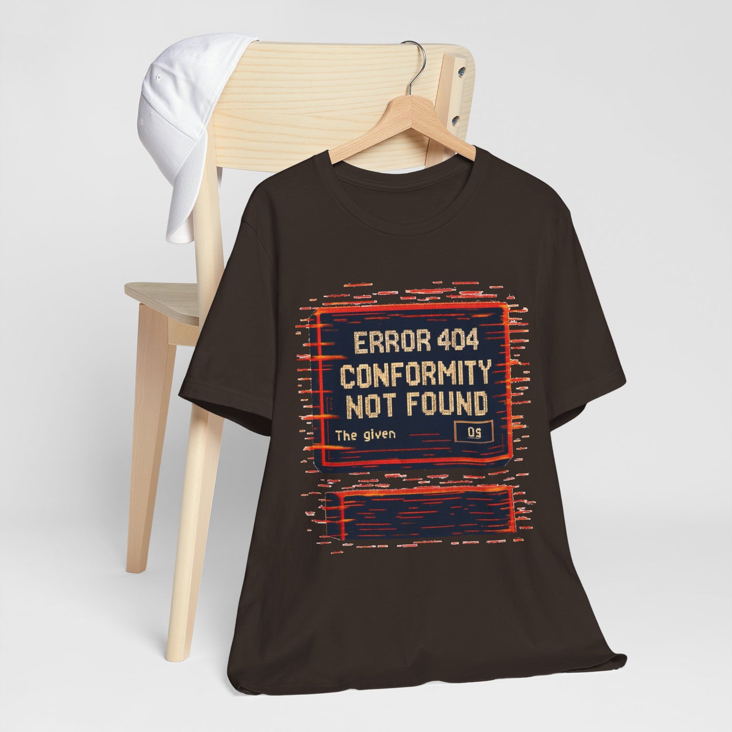 ERROR 404 Conformity Not Found Unisex Tee, Trendy Graphic Shirt, Casual Wear, Gift for Techies, Humor T-Shirt