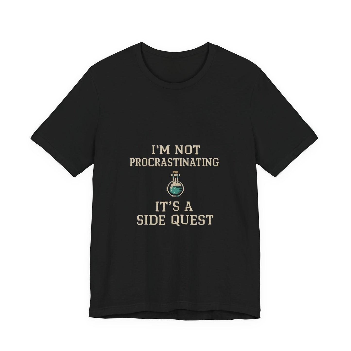 Unisex Side Quest Procrastination Tee, Side Quest Shirt, Gamer T-Shirt, Novelty Gift Tee, Casual Wear, Colorful Short Sleeve Top