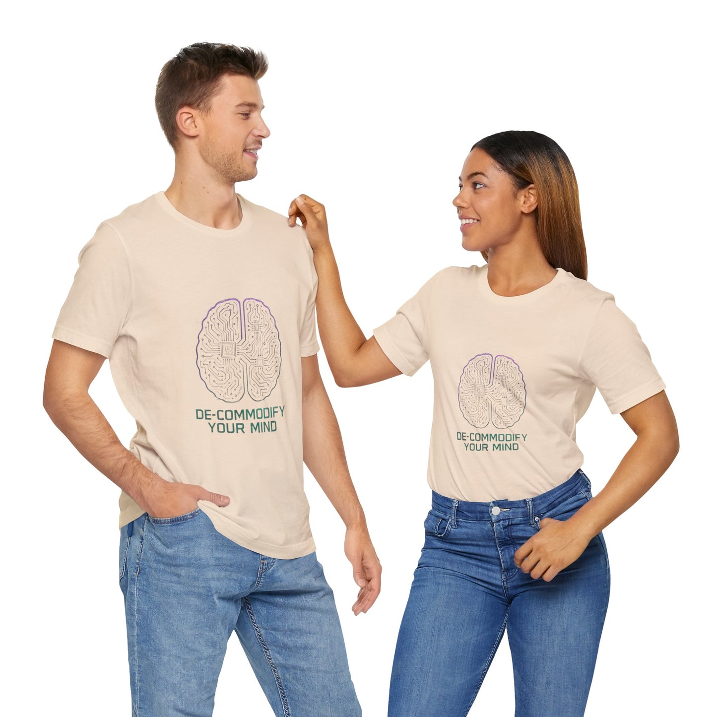 Brainwave Tee - De-Commodify Your Mind - Unisex T-Shirt
