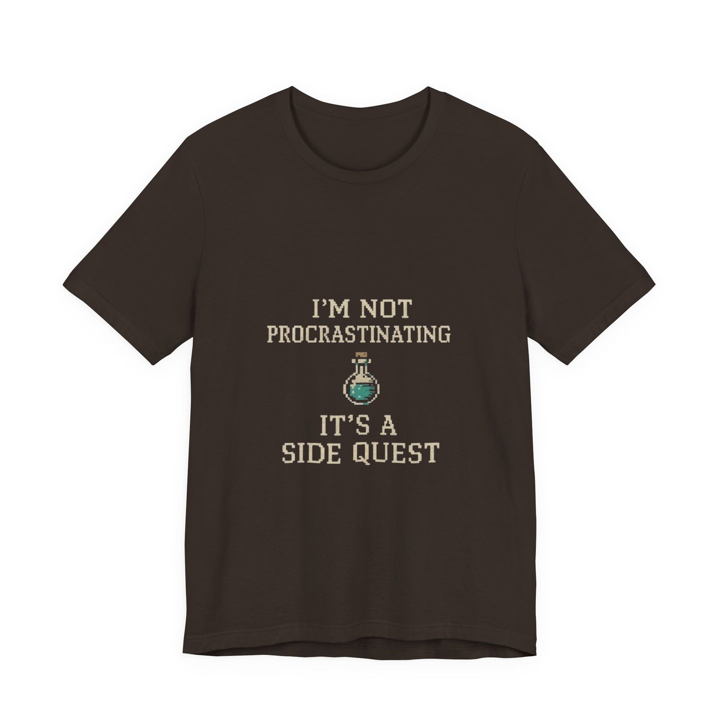 Unisex Side Quest Procrastination Tee, Side Quest Shirt, Gamer T-Shirt, Novelty Gift Tee, Casual Wear, Colorful Short Sleeve Top