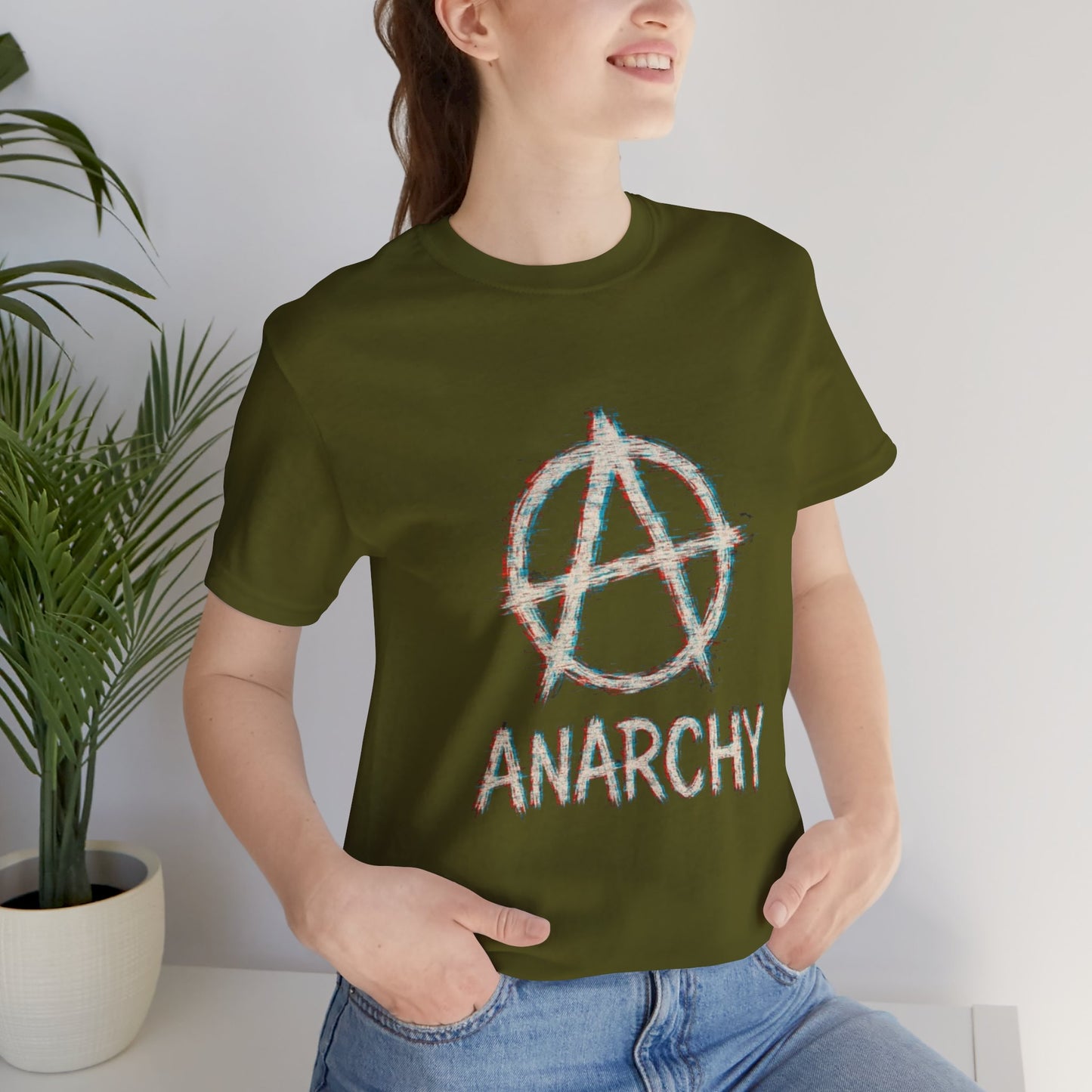 Punk Anarchy Tee with Glitch Effect