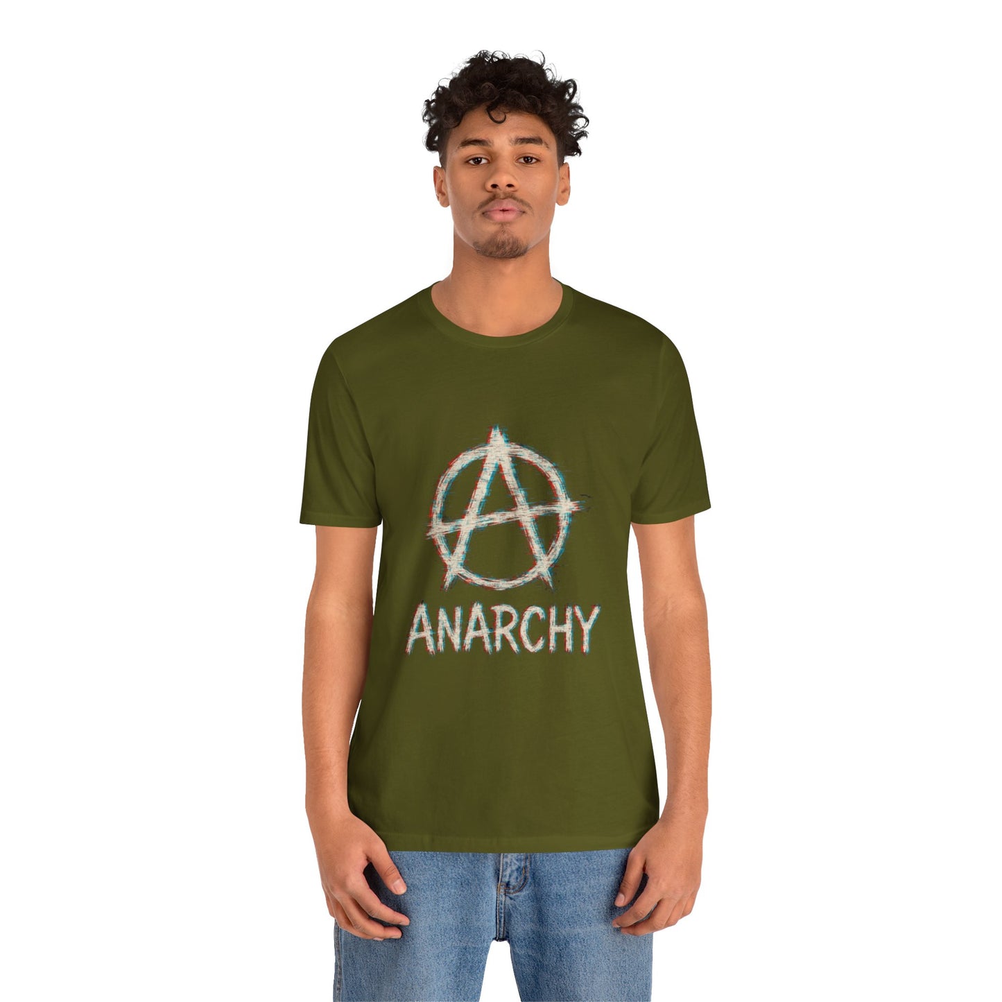 Punk Anarchy Tee with Glitch Effect