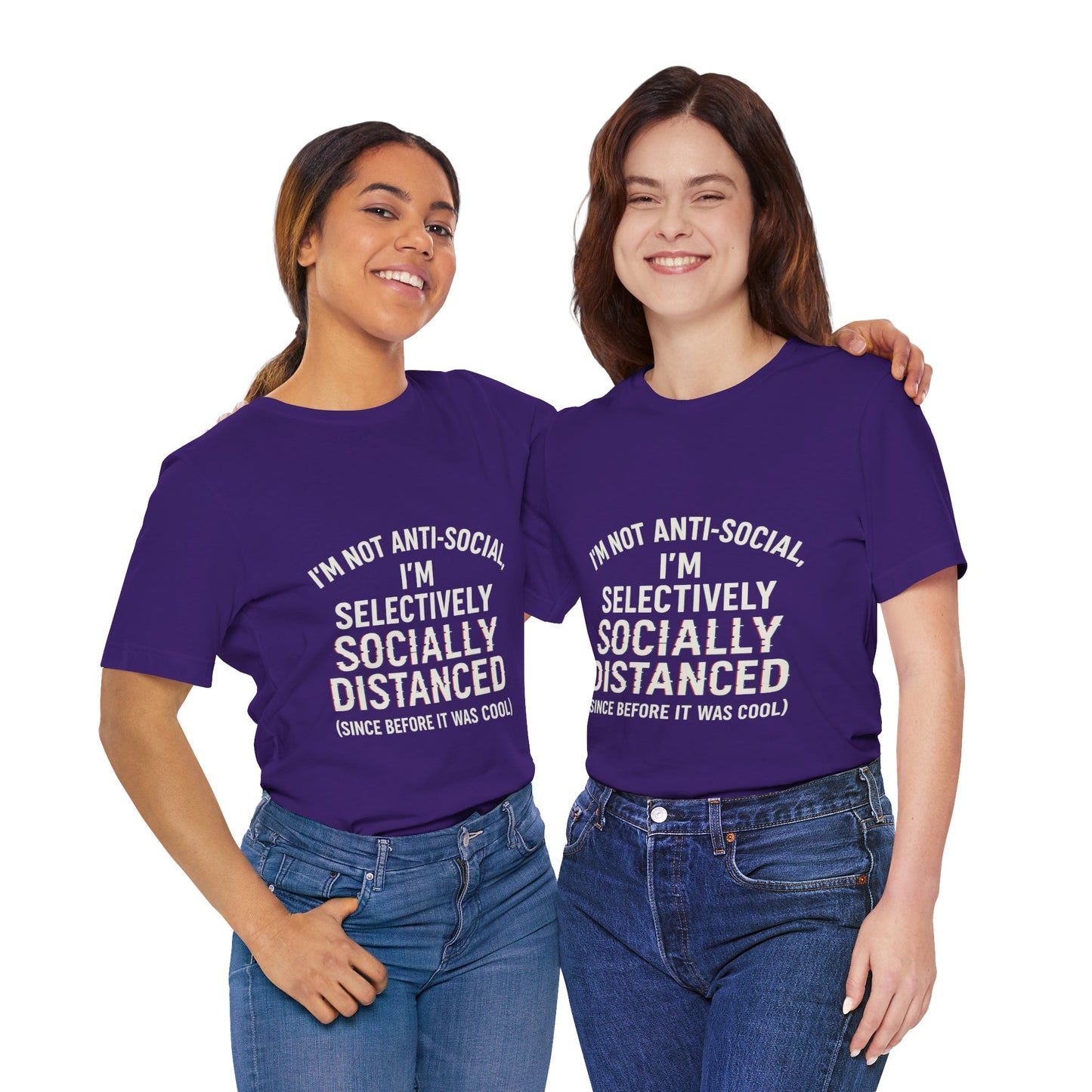 Selectively Socially Distanced T-Shirt, Funny Tee, Casual Wear, Gift for Introverts, Quirky Fashion, Unique Conversation Starter