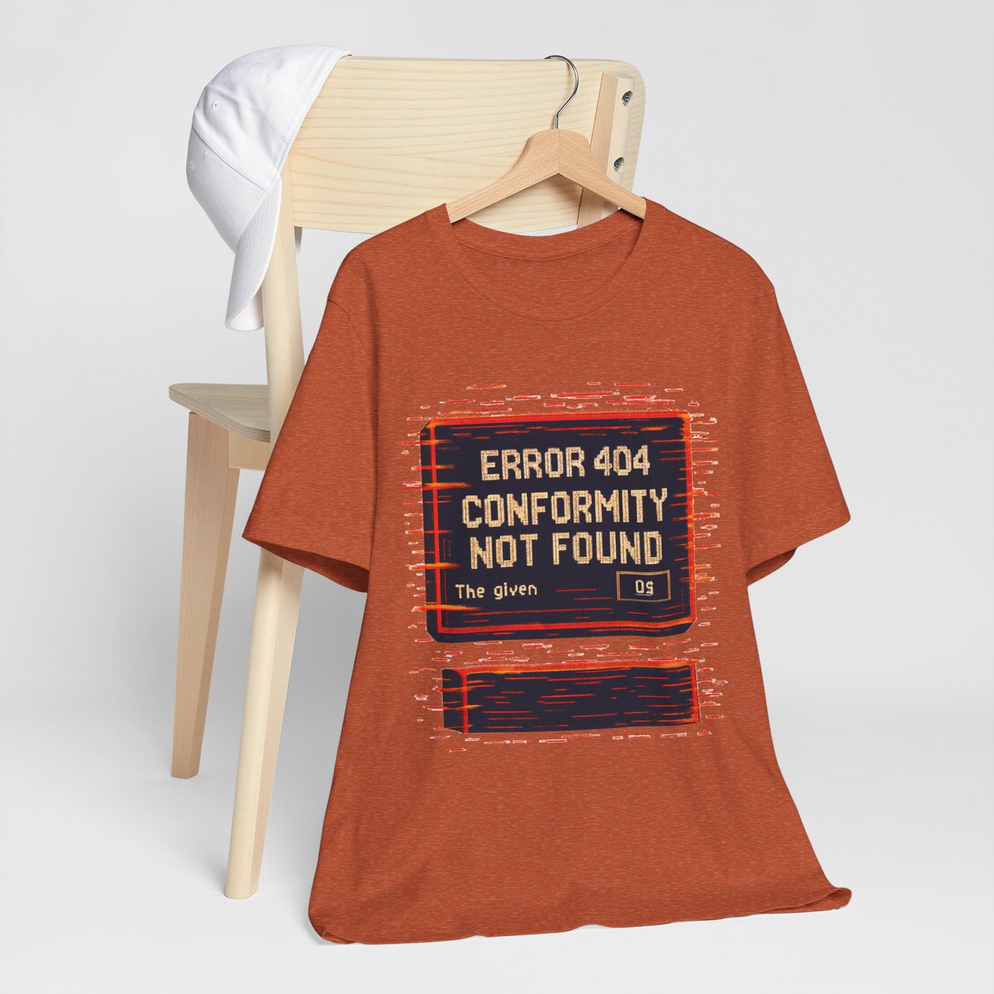 ERROR 404 Conformity Not Found Unisex Tee, Trendy Graphic Shirt, Casual Wear, Gift for Techies, Humor T-Shirt