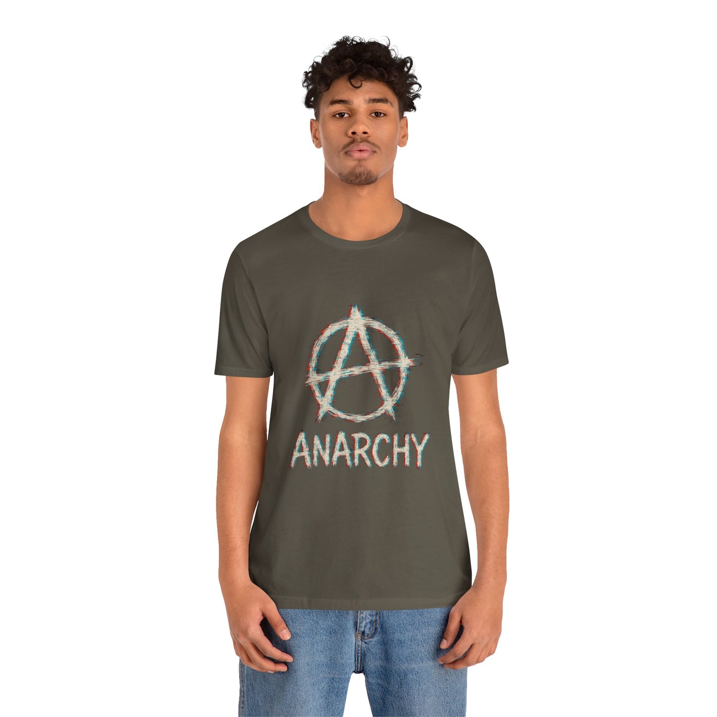 Punk Anarchy Tee with Glitch Effect