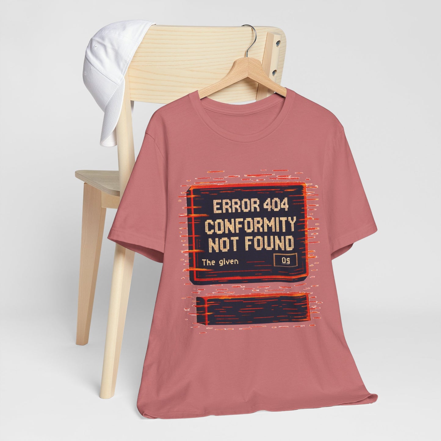 ERROR 404 Conformity Not Found Unisex Tee, Trendy Graphic Shirt, Casual Wear, Gift for Techies, Humor T-Shirt