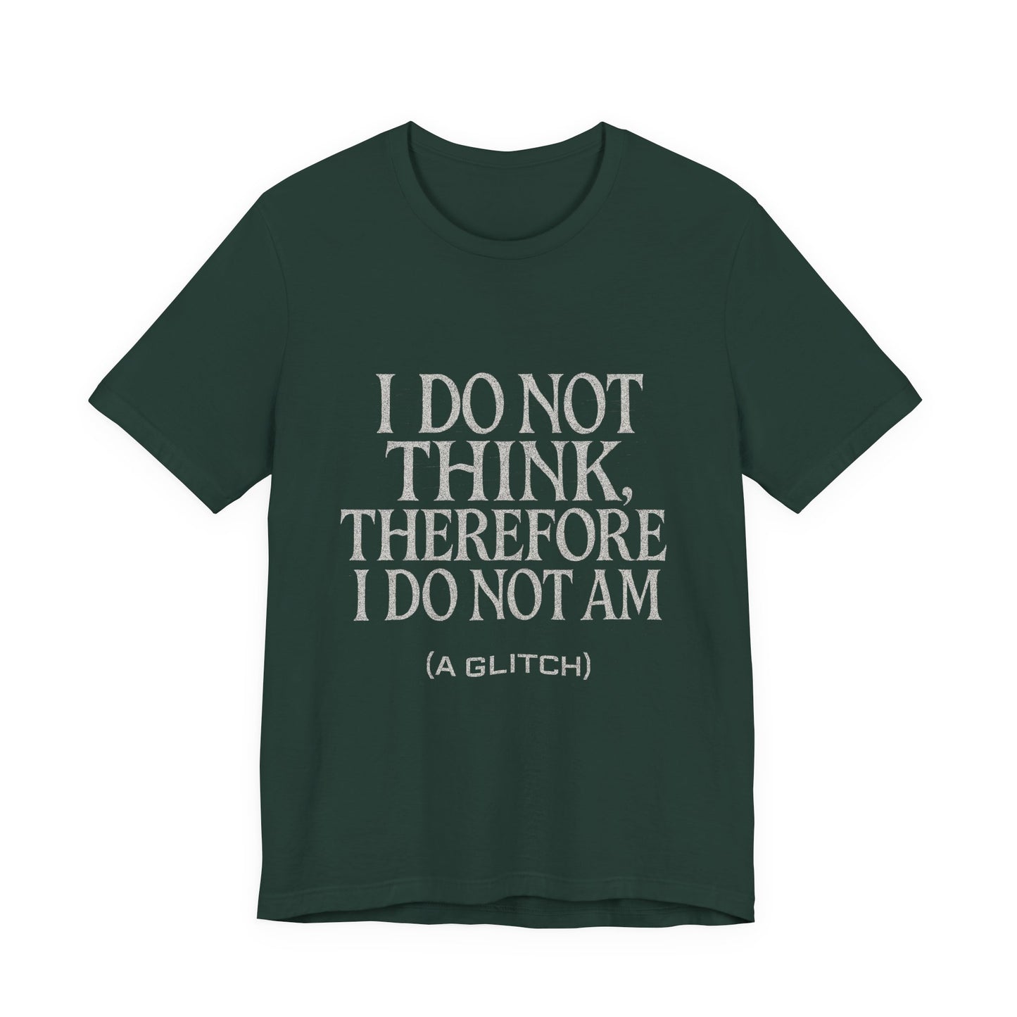Philosophical Tee - Glitch Existential Unisex Jersey
