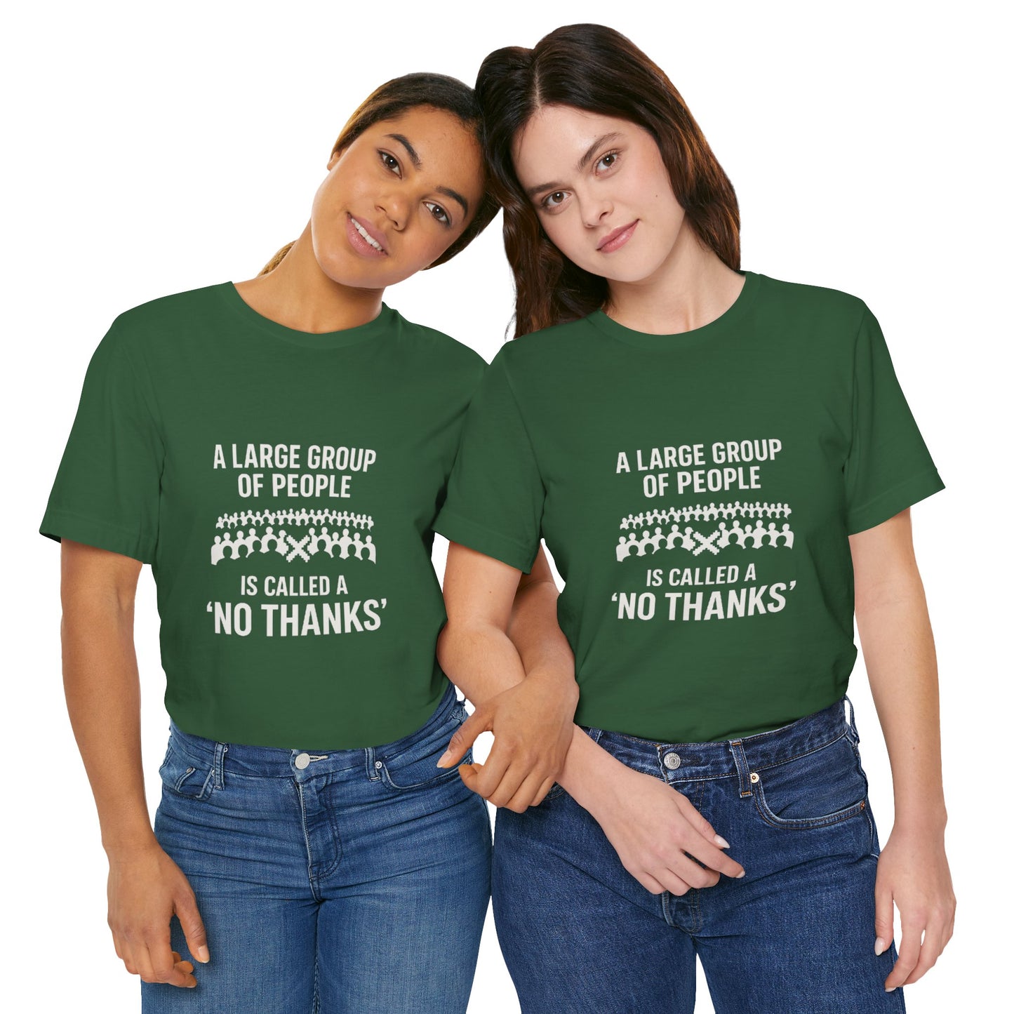 Graphic Tee A Large Group of People is Called a 'No Thanks' Pixelated Design
