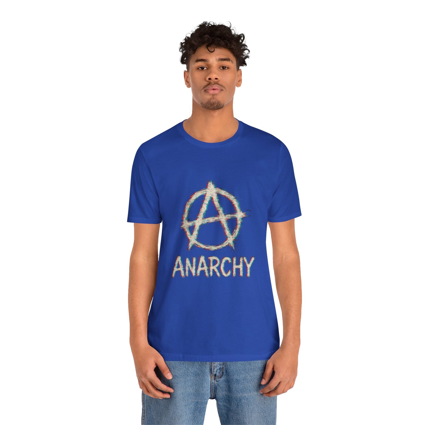 Punk Anarchy Tee with Glitch Effect