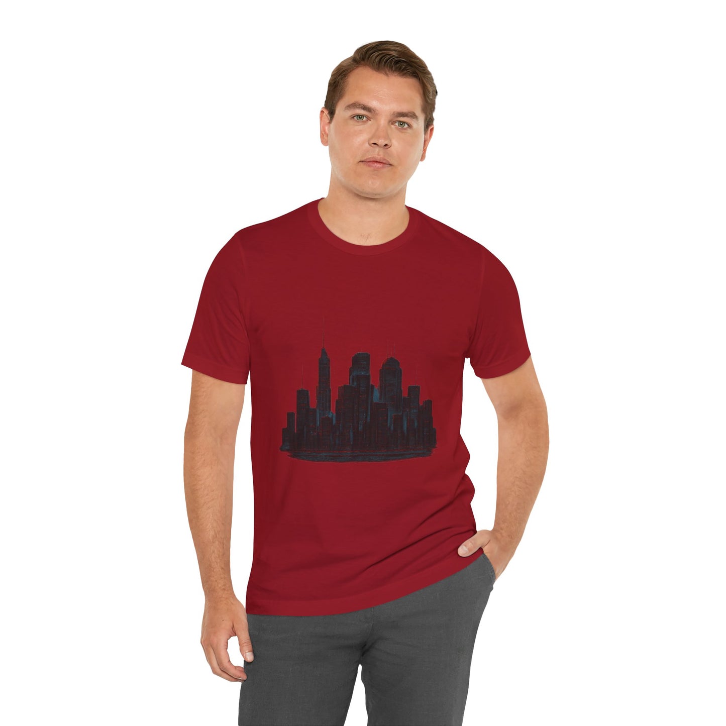 Glitched Neo-Tokyo Skyline Graphic Tee | Casual Wear, Street Style, Gift for City Lovers, Travel Enthusiasts, Summer Essentials