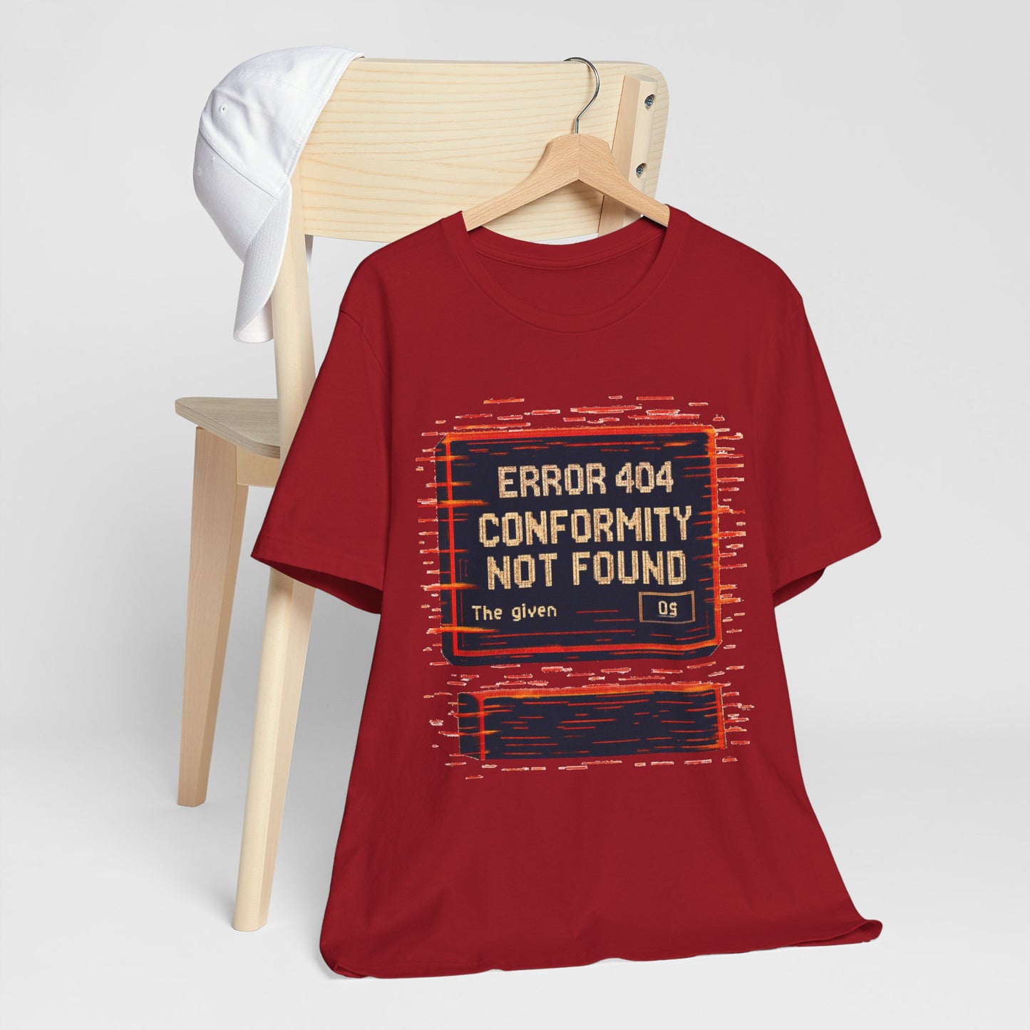 ERROR 404 Conformity Not Found Unisex Tee, Trendy Graphic Shirt, Casual Wear, Gift for Techies, Humor T-Shirt