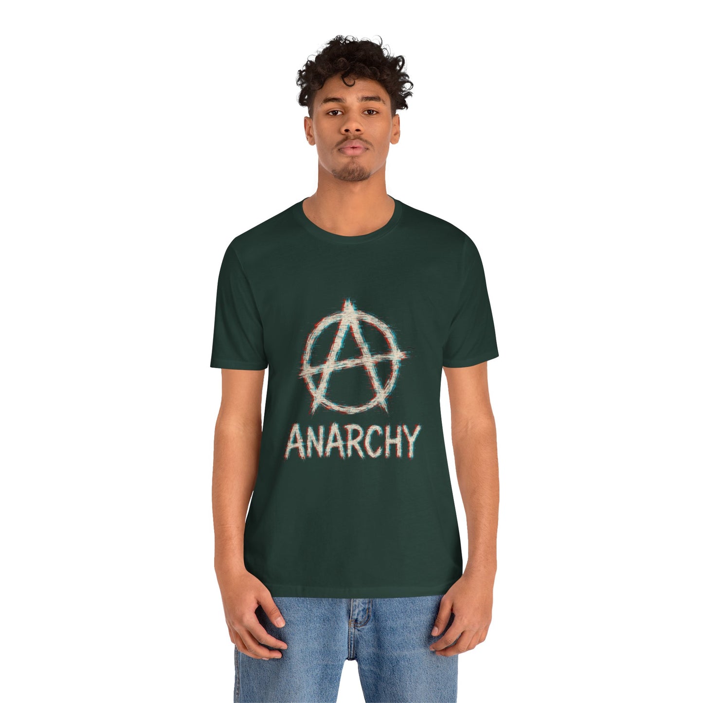 Punk Anarchy Tee with Glitch Effect