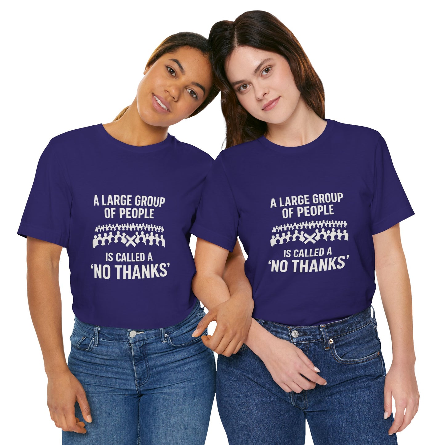 Graphic Tee A Large Group of People is Called a 'No Thanks' Pixelated Design