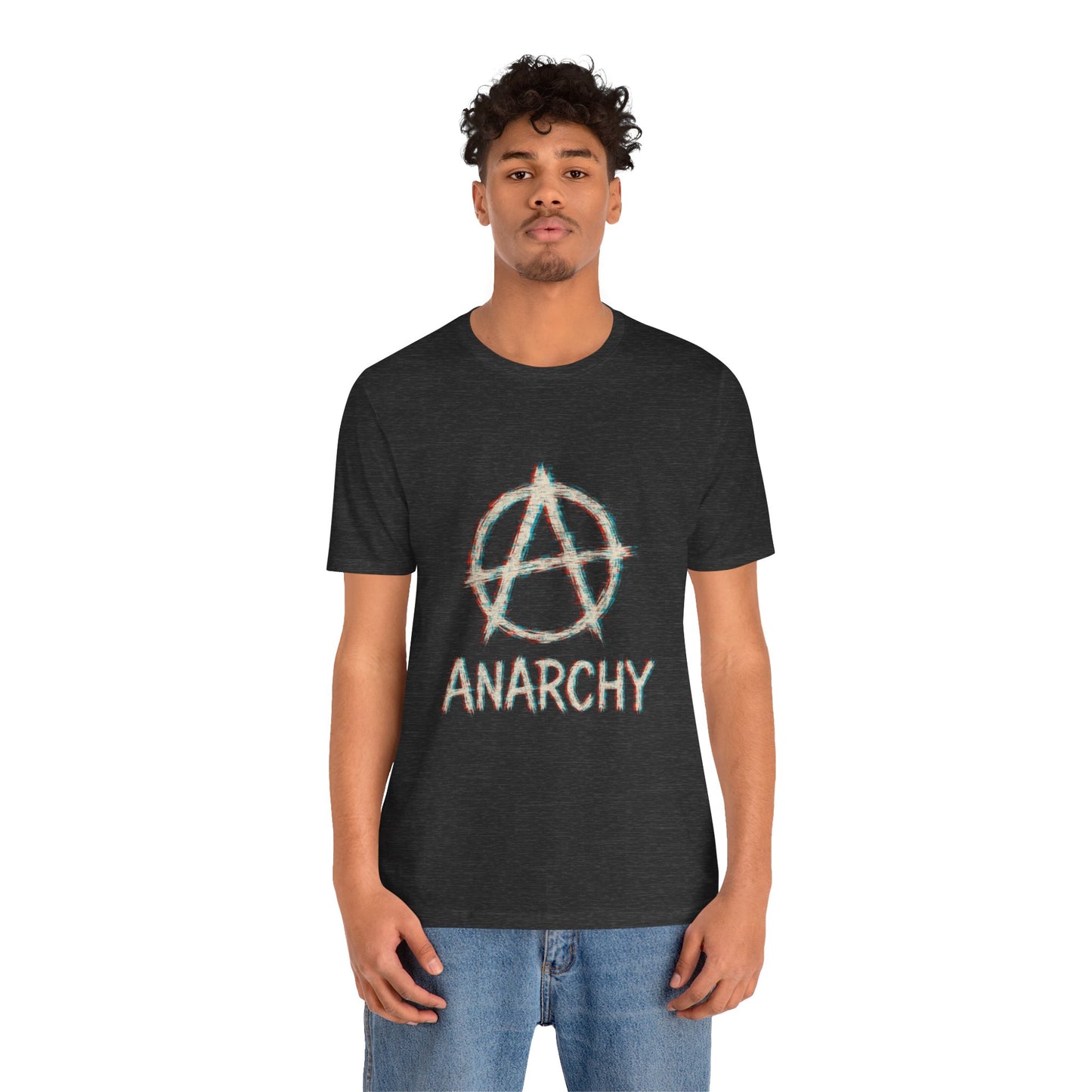 Punk Anarchy Tee with Glitch Effect