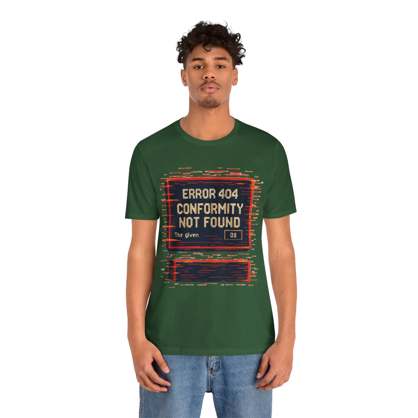ERROR 404 Conformity Not Found Unisex Tee, Trendy Graphic Shirt, Casual Wear, Gift for Techies, Humor T-Shirt