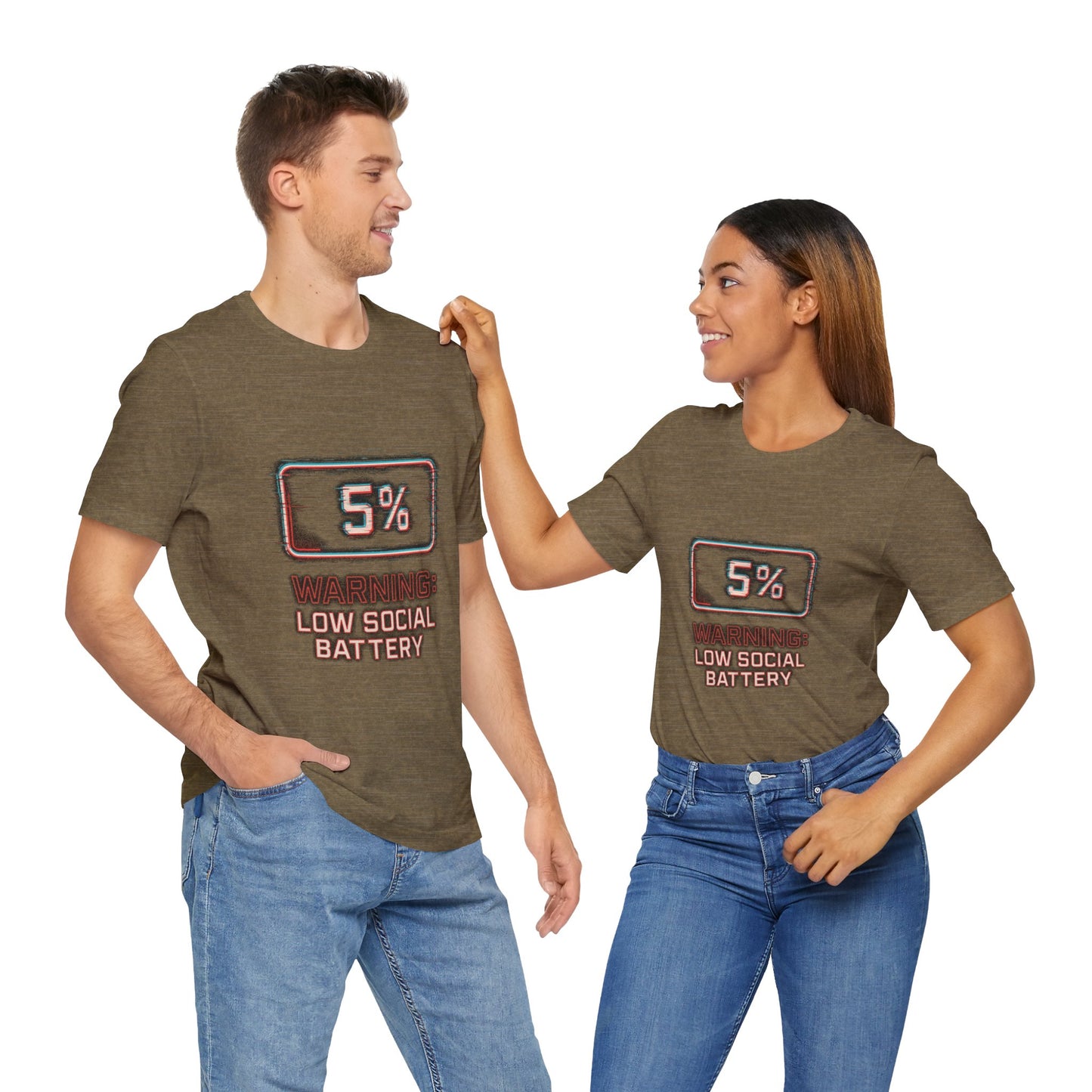 Unisex Tee - Warning: Low Social Battery Design