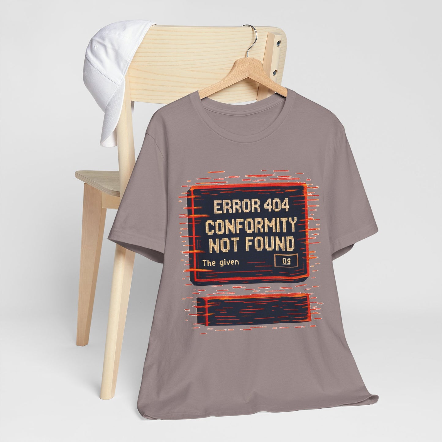 ERROR 404 Conformity Not Found Unisex Tee, Trendy Graphic Shirt, Casual Wear, Gift for Techies, Humor T-Shirt