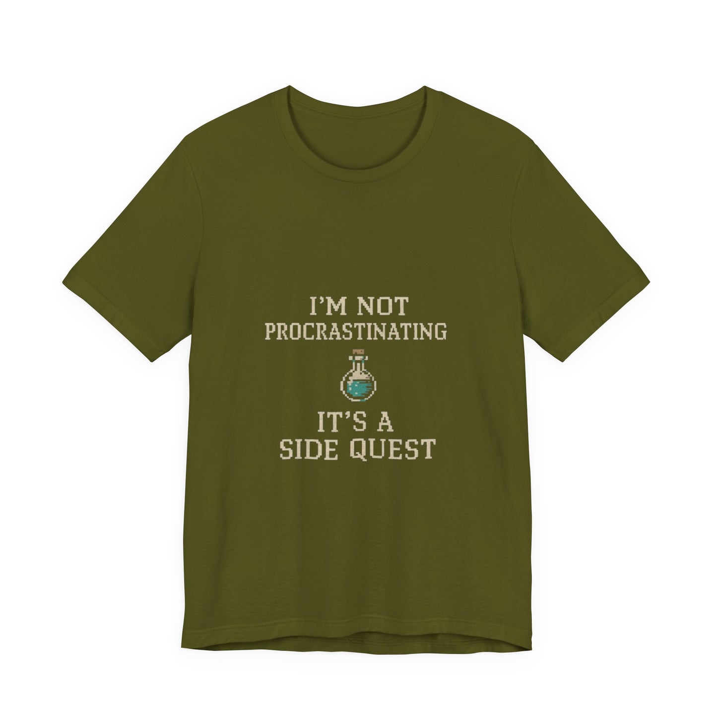 Unisex Side Quest Procrastination Tee, Side Quest Shirt, Gamer T-Shirt, Novelty Gift Tee, Casual Wear, Colorful Short Sleeve Top