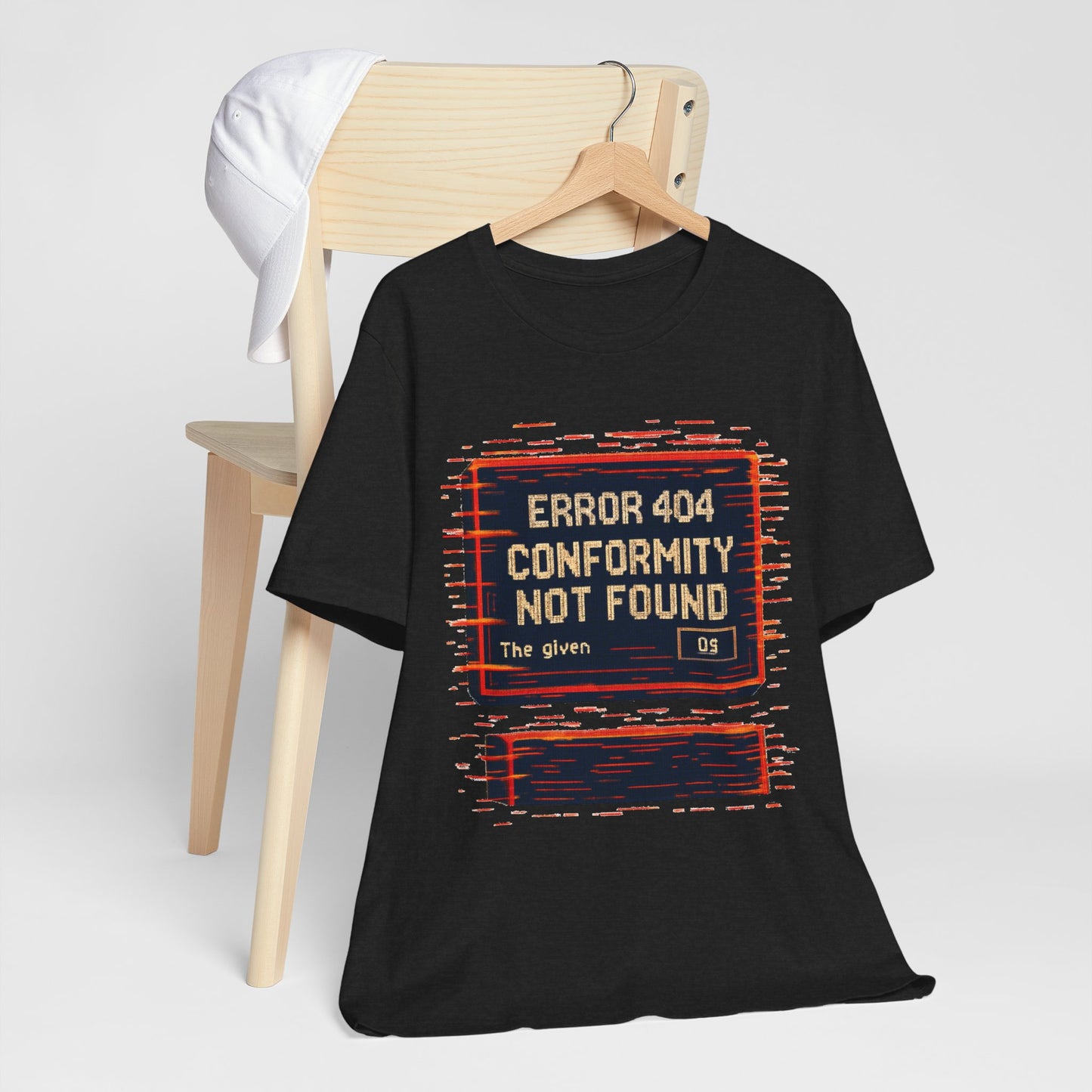 ERROR 404 Conformity Not Found Unisex Tee, Trendy Graphic Shirt, Casual Wear, Gift for Techies, Humor T-Shirt