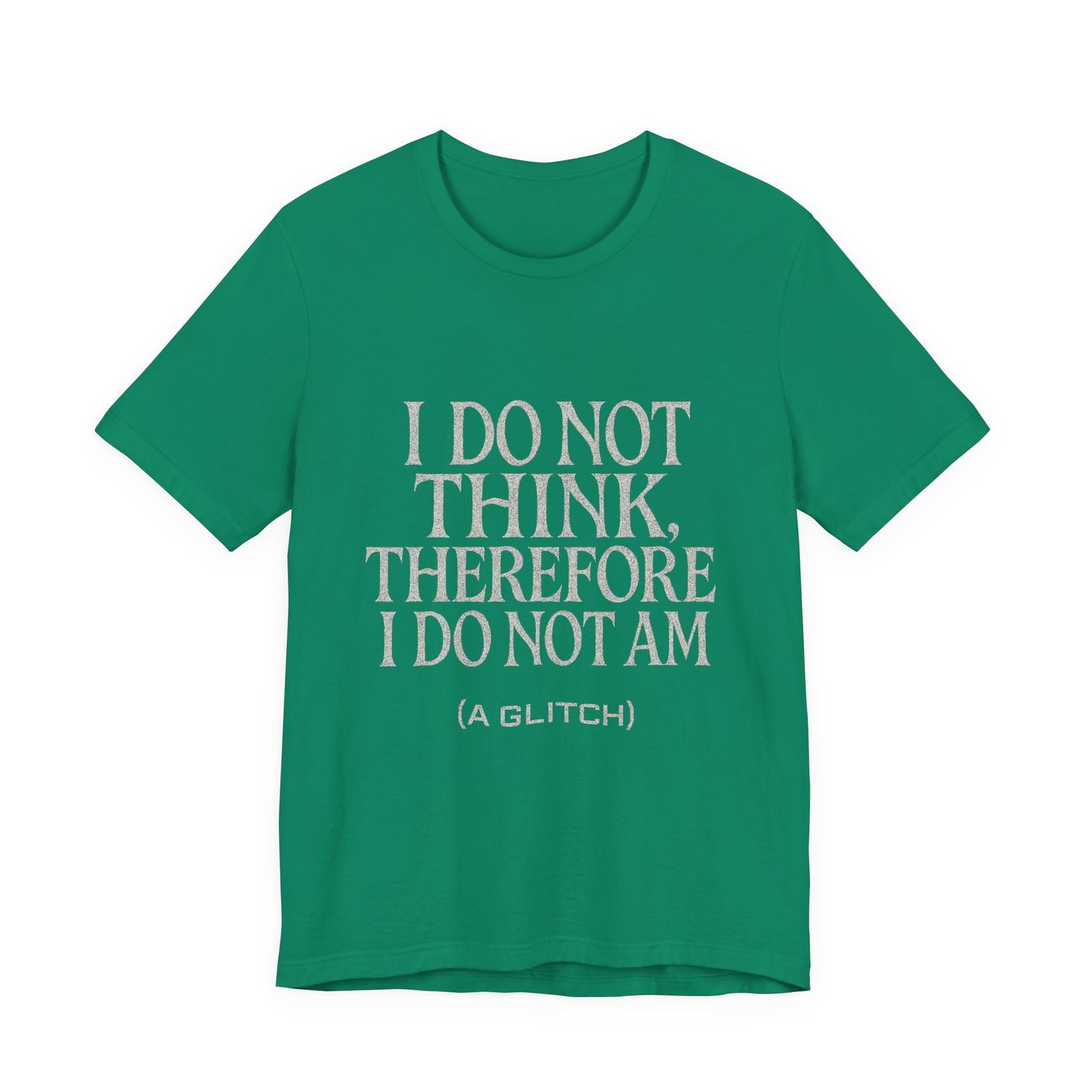 Philosophical Tee - Glitch Existential Unisex Jersey