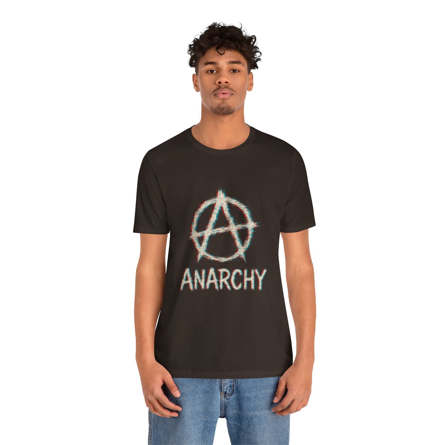 Punk Anarchy Tee with Glitch Effect