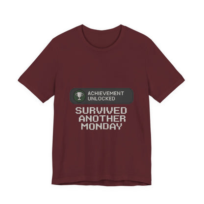 Monday Achievement Unlocked T-Shirt, Funny Monday Tee, Motivational Shirt, Gift for Gamers, Unisex Casual Wear