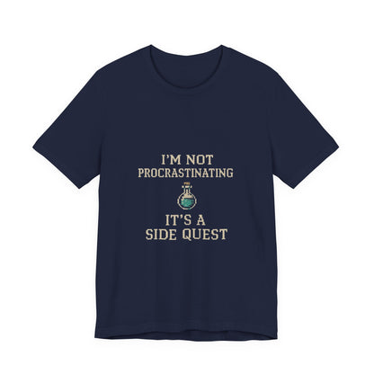Unisex Side Quest Procrastination Tee, Side Quest Shirt, Gamer T-Shirt, Novelty Gift Tee, Casual Wear, Colorful Short Sleeve Top