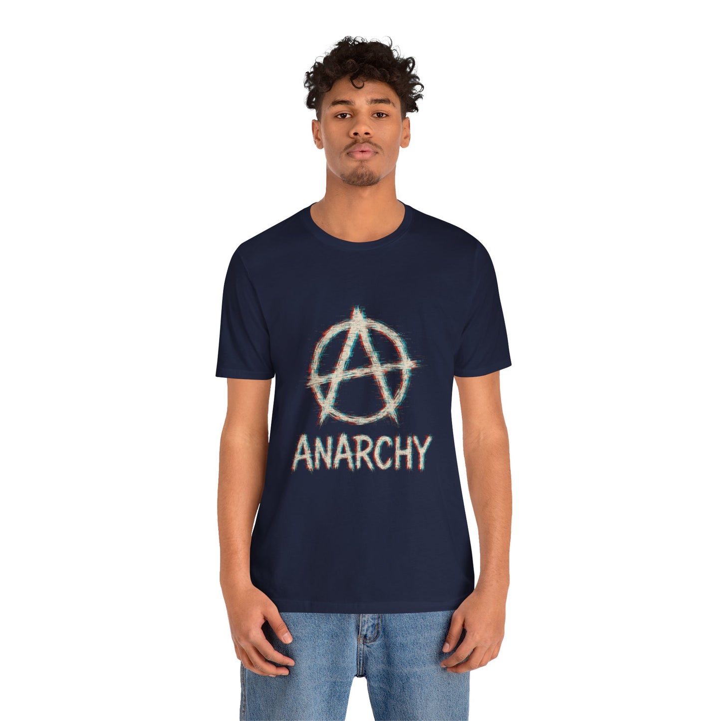 Punk Anarchy Tee with Glitch Effect