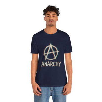 Punk Anarchy Tee with Glitch Effect