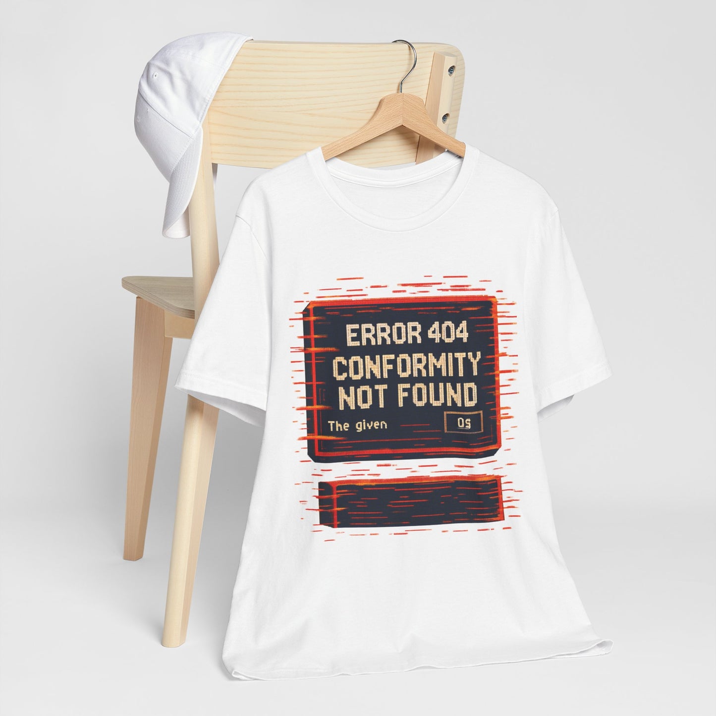 ERROR 404 Conformity Not Found Unisex Tee, Trendy Graphic Shirt, Casual Wear, Gift for Techies, Humor T-Shirt