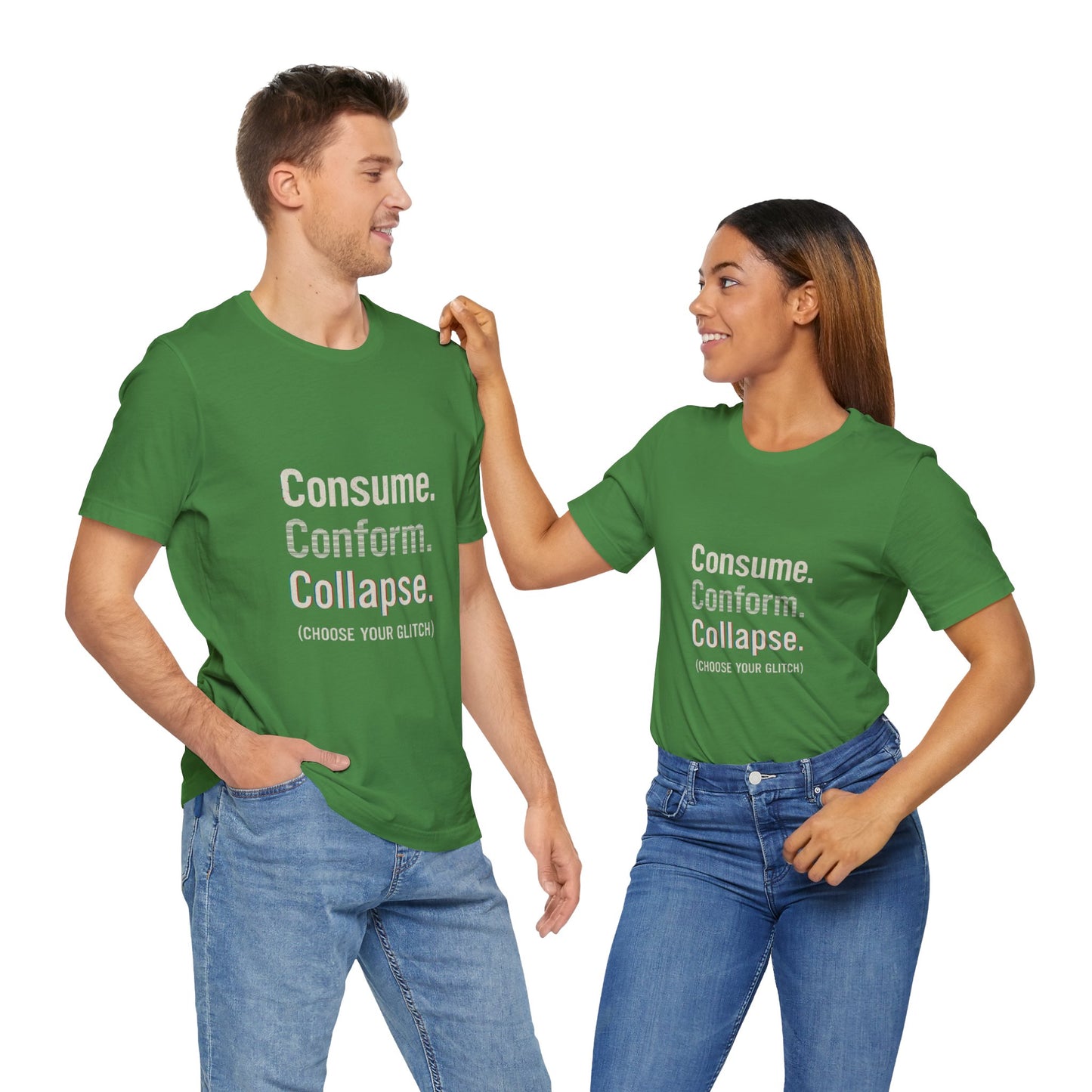 Consume. Conform. Collapse. Graphic Tee for Free Thinkers, Cool Summer Apparel, Unique Gift for Rebels, Casual Streetwear, Social Commentary Shirt