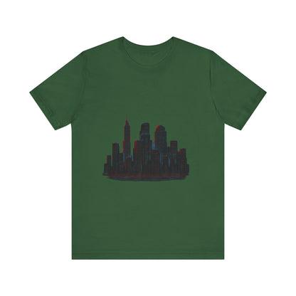 Glitched Neo-Tokyo Skyline Graphic Tee | Casual Wear, Street Style, Gift for City Lovers, Travel Enthusiasts, Summer Essentials