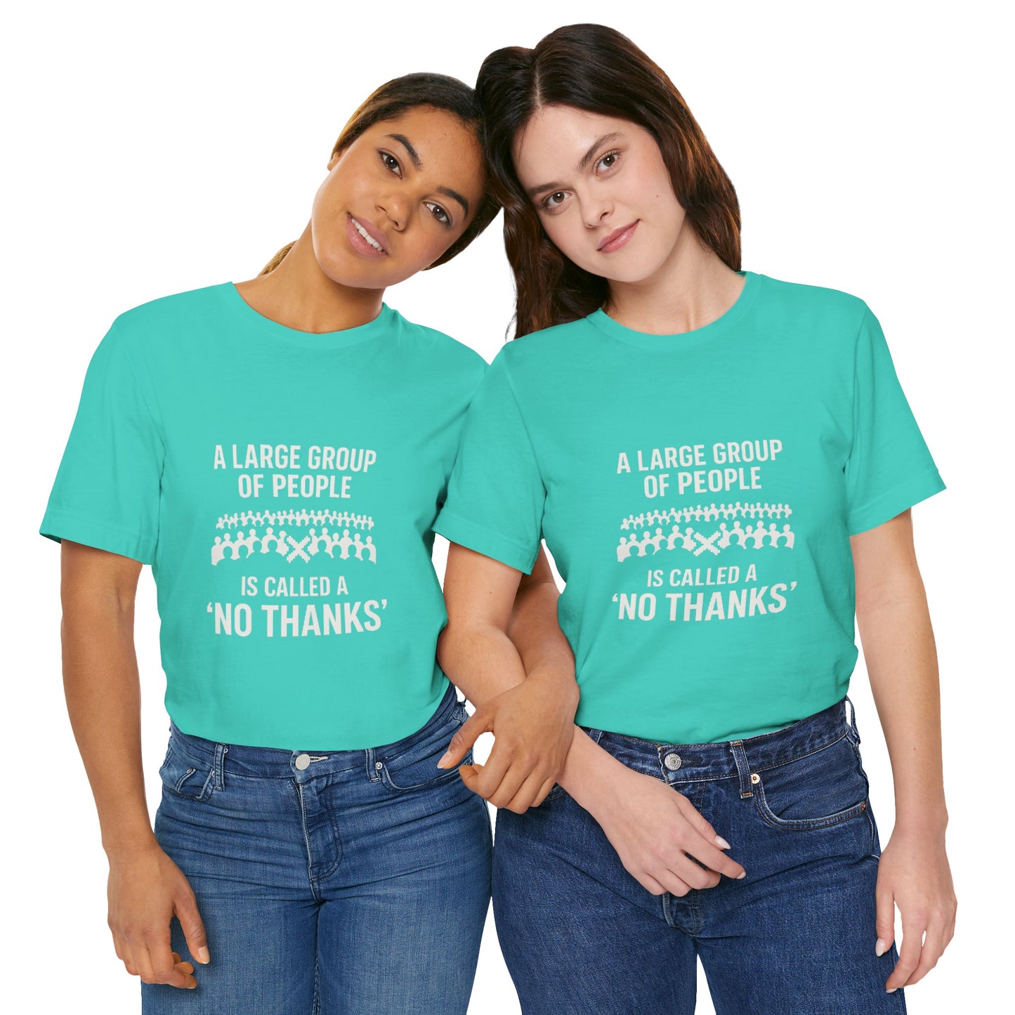 Graphic Tee A Large Group of People is Called a 'No Thanks' Pixelated Design