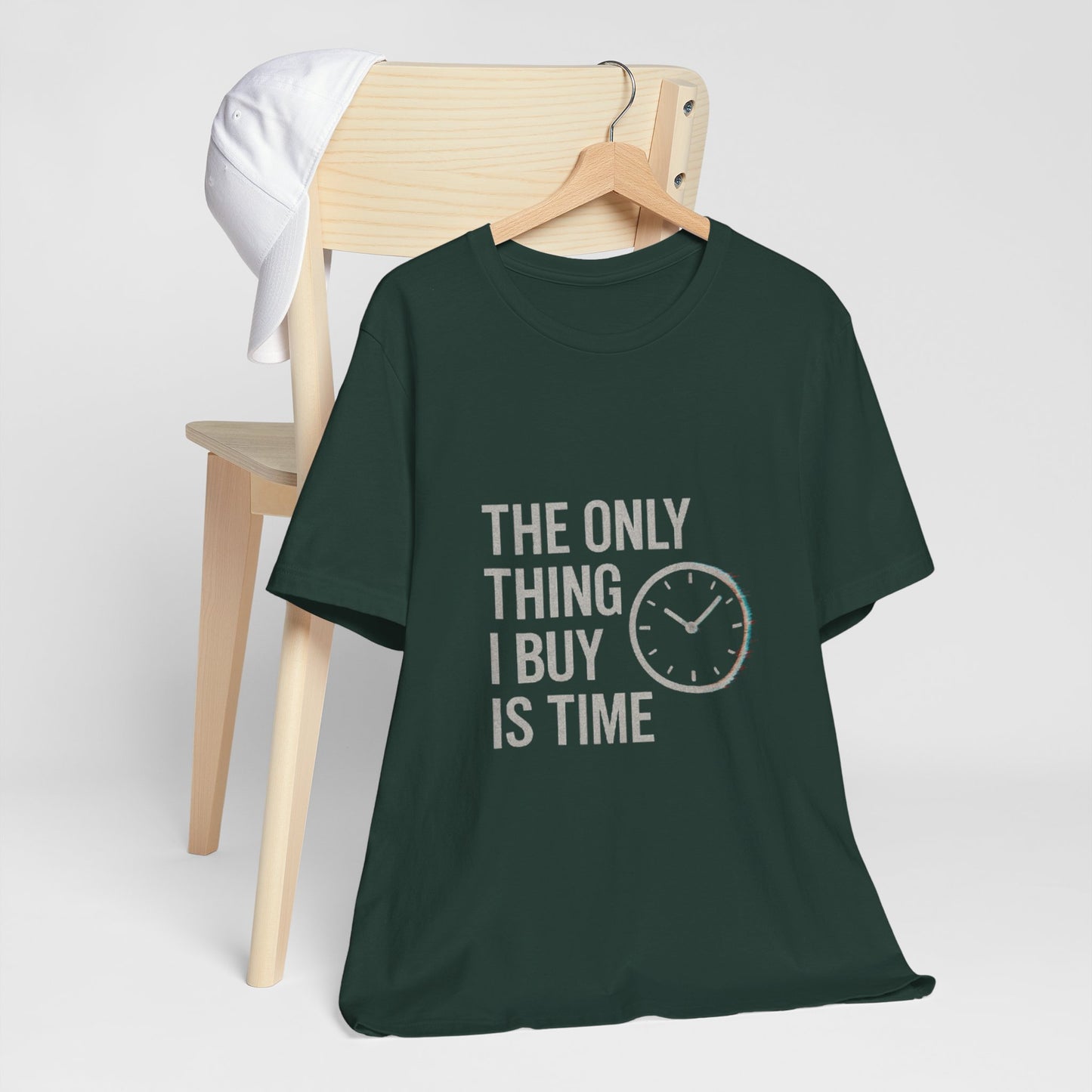 Philosophical Minimalist Tee - The Only Thing I Buy Is Time