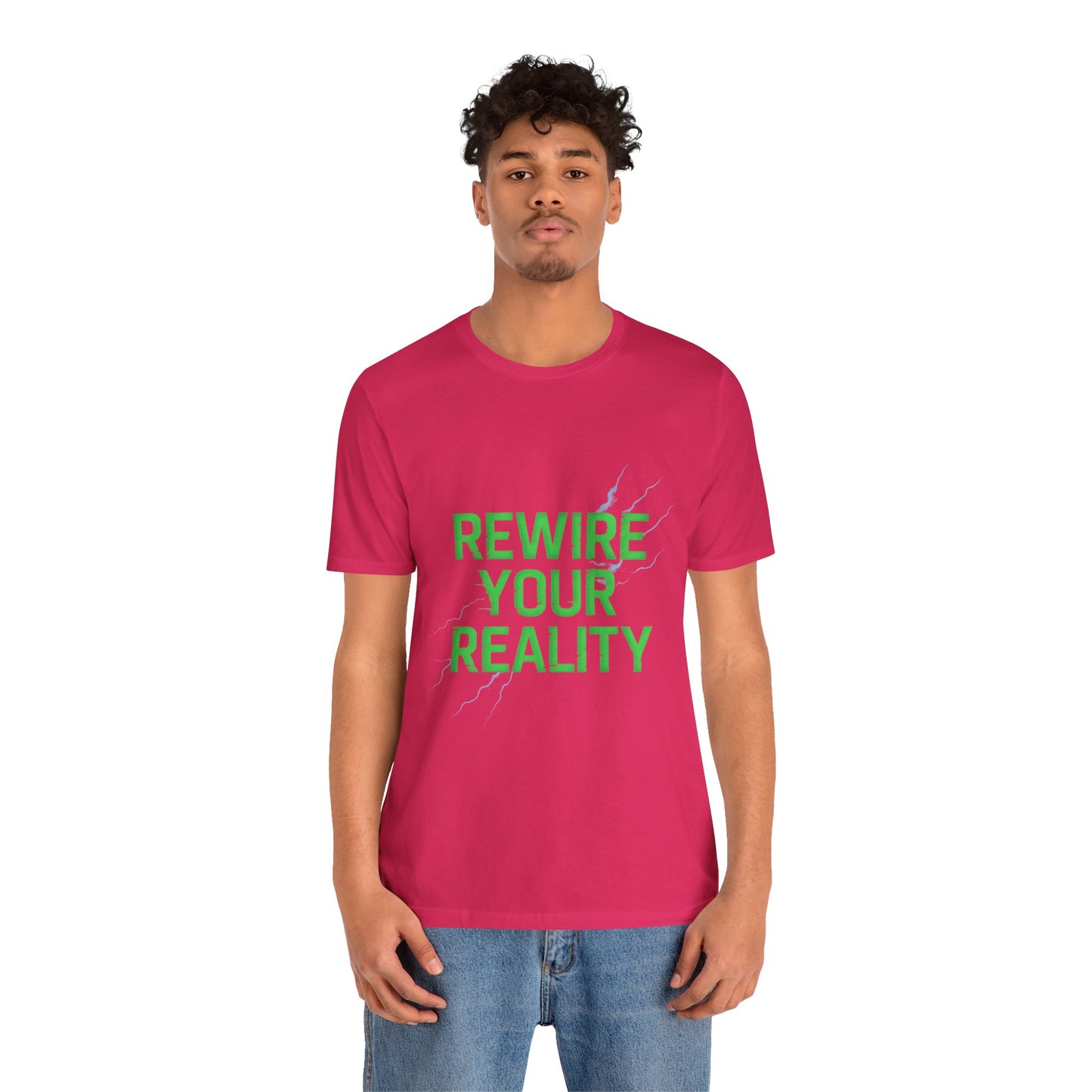 Rewire Your Reality Tee, Motivational T-Shirt, Inspirational Short Sleeve Top, Unisex Casual Wear, Perfect Gift for Dreamers