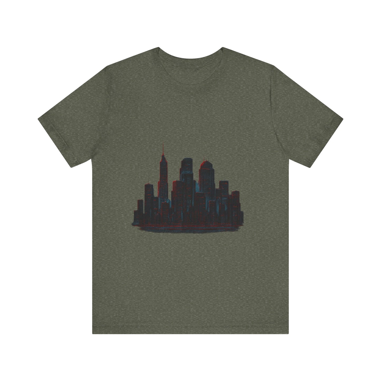 Glitched Neo-Tokyo Skyline Graphic Tee | Casual Wear, Street Style, Gift for City Lovers, Travel Enthusiasts, Summer Essentials