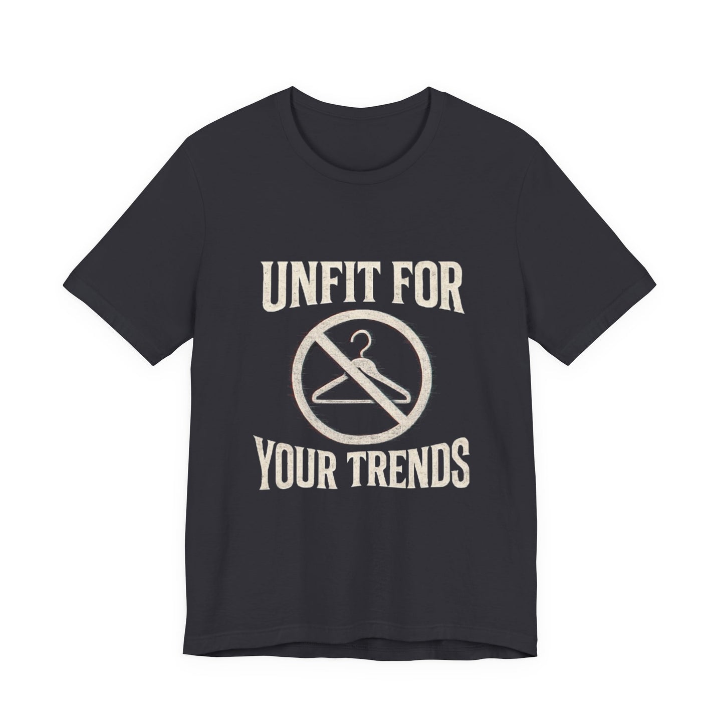 T-Shirt Bold Rejection of Mainstream Fashion Glitched 'No' Symbol