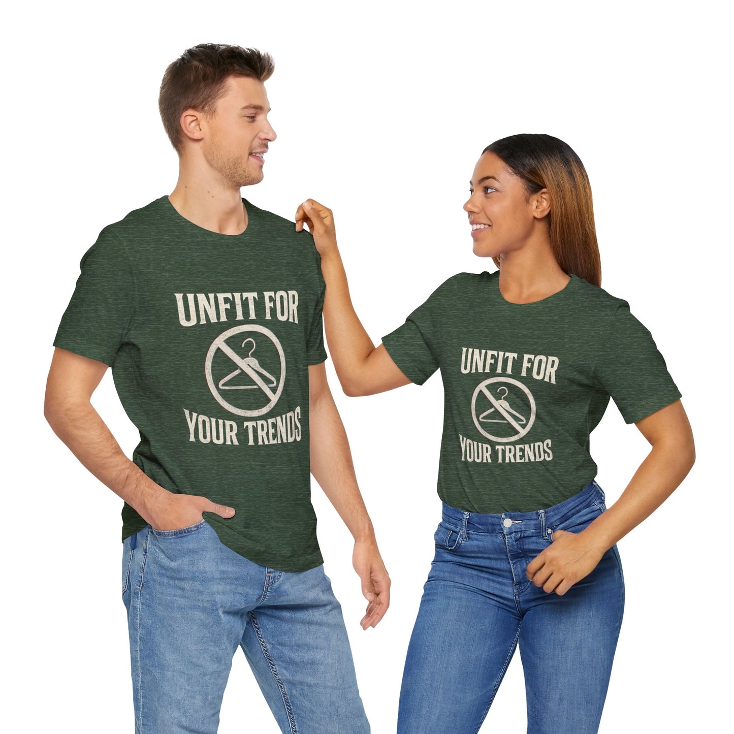 T-Shirt Bold Rejection of Mainstream Fashion Glitched 'No' Symbol