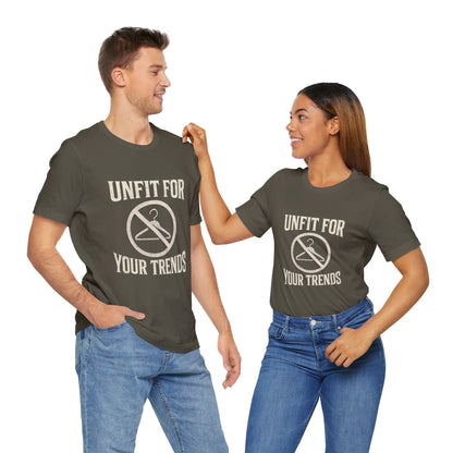 T-Shirt Bold Rejection of Mainstream Fashion Glitched 'No' Symbol