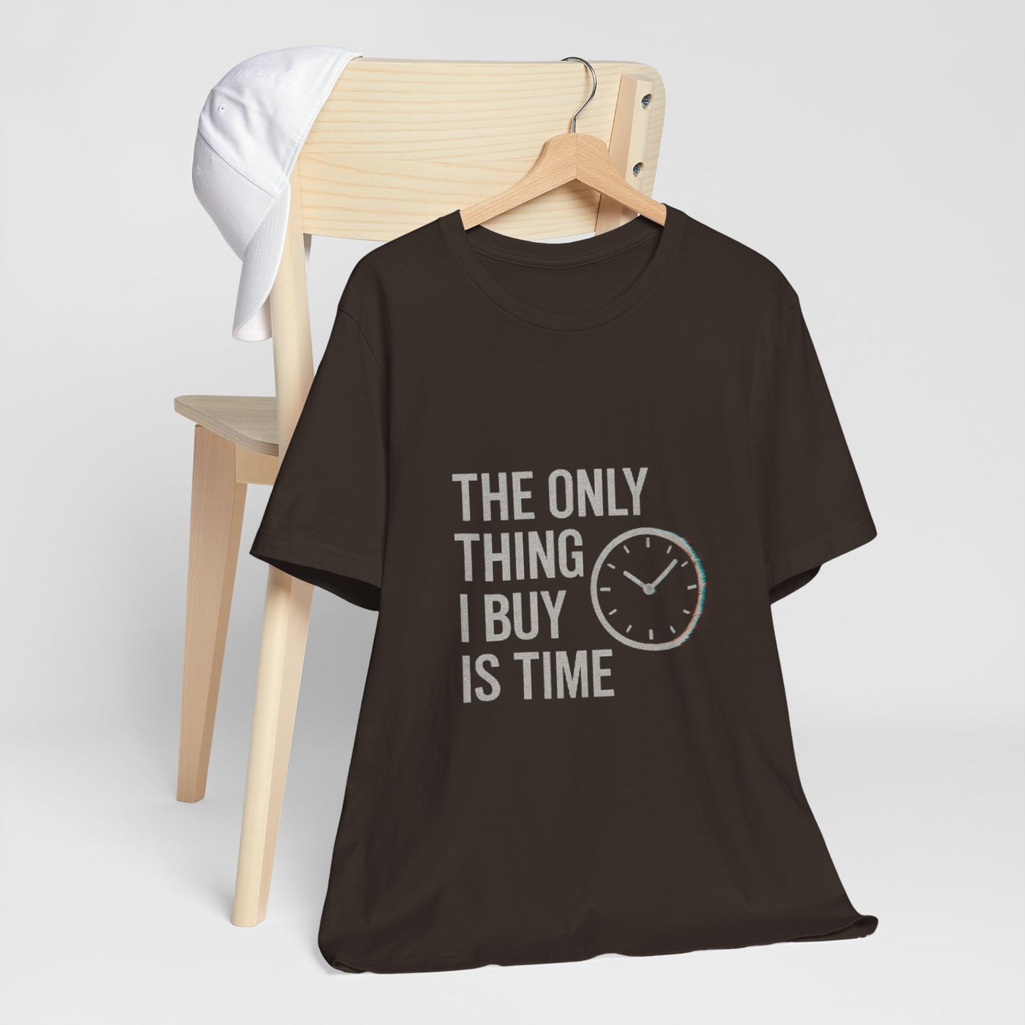 Philosophical Minimalist Tee - The Only Thing I Buy Is Time
