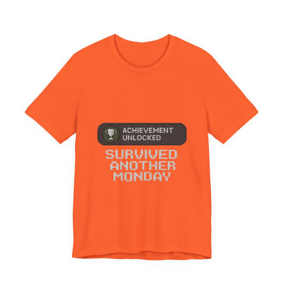 Monday Achievement Unlocked T-Shirt, Funny Monday Tee, Motivational Shirt, Gift for Gamers, Unisex Casual Wear