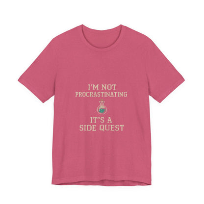 Unisex Side Quest Procrastination Tee, Side Quest Shirt, Gamer T-Shirt, Novelty Gift Tee, Casual Wear, Colorful Short Sleeve Top