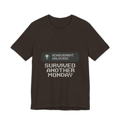 Monday Achievement Unlocked T-Shirt, Funny Monday Tee, Motivational Shirt, Gift for Gamers, Unisex Casual Wear